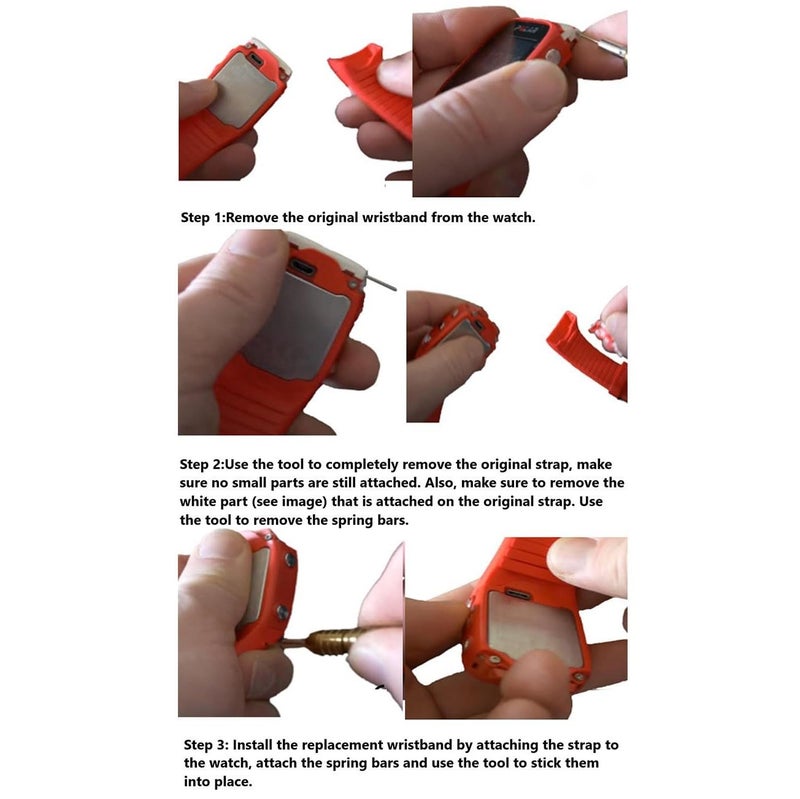 INF حزام بديل من السيليكون INF قابل للتبديل للنساء والرجال أحزمة ساعة مطاطية أحزمة سيليكون متميزة (أسود) - Image 5